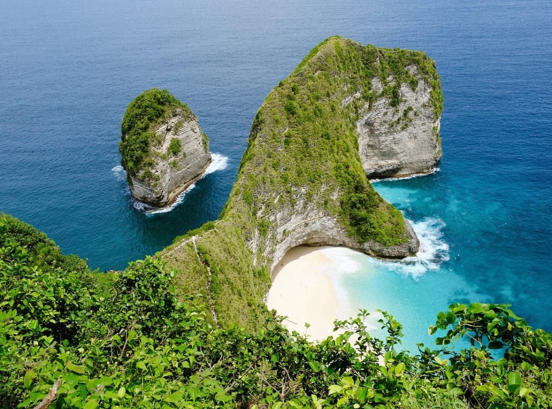 bali, indonesia, kelingking, nature, sea, island, tree, forest